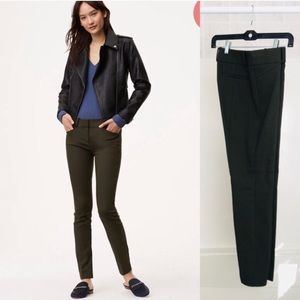LOFT Petites Olive Green Skinny Ankle Pant in Marisa Fit